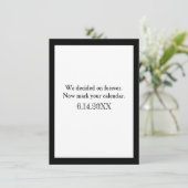 We Decided on Forever | Save the date Einladung (Stehend Vorderseite)