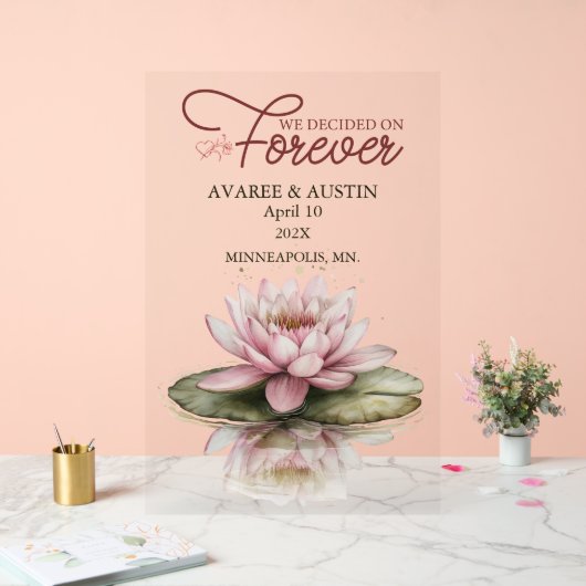 We Decided On Forever Wedding Acrylschild (Hochzeit)