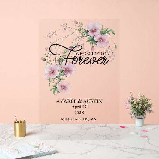 We Decided On Forever Wedding Acrylschild (Hochzeit)