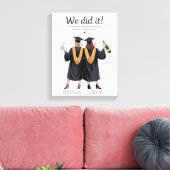 We Did It Best Friends Graduation Illustration Leinwanddruck (Insitu (Wohnzimmer))