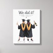 We Did It Best Friends Graduation Illustration Leinwanddruck (Vorderseite)