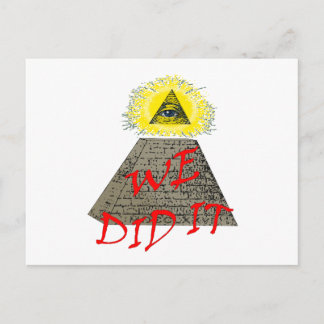 we did it (illuminati) postkarte