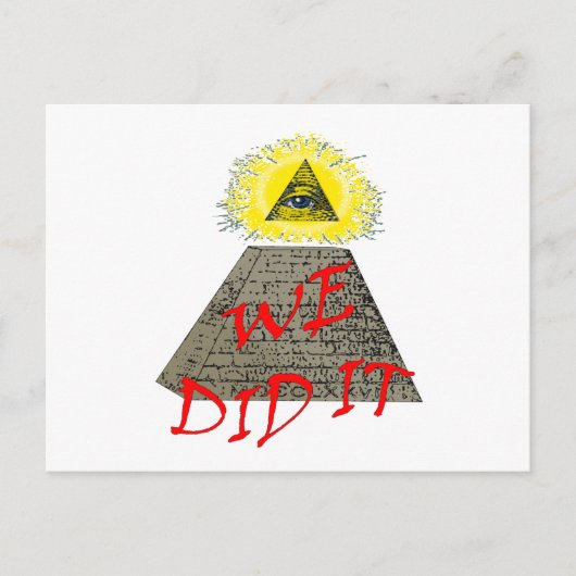 we did it (illuminati) postkarte (Vorderseite)