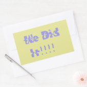 We Did It Purple and Yellow Rechteckiger Aufkleber (Umschlag)