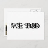 We Did Wedding Postcard Postkarte (Vorne/Hinten)