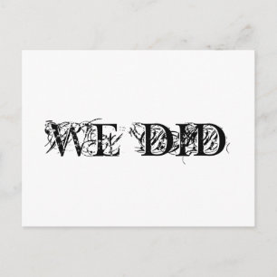 We Did Wedding Postcard Postkarte