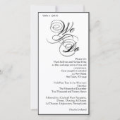 We Do 8x4 B&W Double Sided Wedding Invitation (Vorderseite)