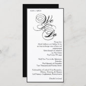 We Do 8x4 B&W Double Sided Wedding Invitation (Vorne/Hinten)