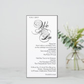 We Do 8x4 B&W Double Sided Wedding Invitation (Stehend Vorderseite)