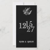 We Do 8x4 B&W Double Sided Wedding Invitation (Rückseite)