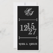 We Do 8x4 B&W Double Sided Wedding Invitation (Vorderseite)