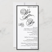 We Do 8x4 B&W Double Sided Wedding Invitation (Rückseite)