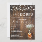 We do BBQ Couple Shower Whiskey Baby Breath Einladung (Vorderseite)