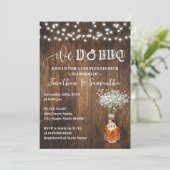 We do BBQ Couple Shower Whiskey Baby Breath Einladung (Stehend Vorderseite)