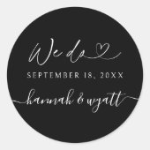 We Do Boho Wedding Label Invitation Envelope Seals Runder Aufkleber (Vorderseite)