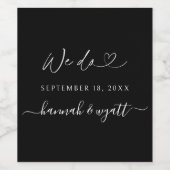 We Do Boho Wine Bottle Labels Wedding Decor Weinetikett (Einzelnes Label)