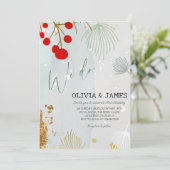 We Do Christmas Wedding - Elegant Winter Party Einladung (Stehend Vorderseite)