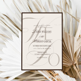 We Do Espresso Old Money Wedding Invitation Einladung