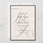 We Do Espresso Old Money Wedding Invitation Einladung (Vorderseite)
