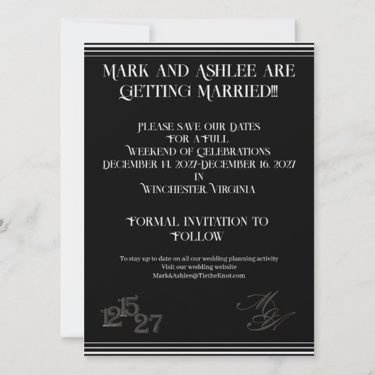 We Do Formal Save the Date (Rückseite)