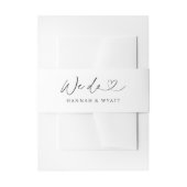 We Do Minimal Heart Chic Wedding Script Belly Band (Vorderseite Beispiel)