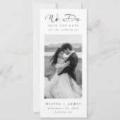 We Do Modern Minimalist Romantic Photo Bookmark Save The Date (Vorderseite)