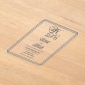 We Do Navy Old Money Wedding Acryleinladungen (Ablage )