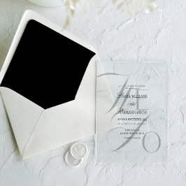 We Do Old Money Wedding Minimalist  Acryleinladungen