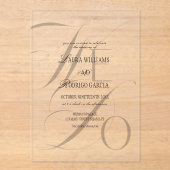 We Do Old Money Wedding Minimalist  Acryleinladungen (Vorderseite)