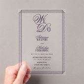 We Do Purple Old Money Wedding Acryleinladungen (Insitu (Handheld))