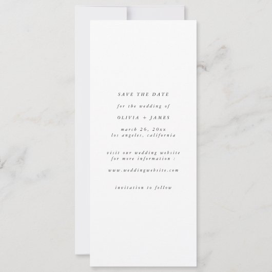 We Do Rustic Modern Script Bookmark Photo Wedding Save The Date (Rückseite)