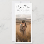 We Do Rustic Modern Script Bookmark Photo Wedding Save The Date (Vorderseite)