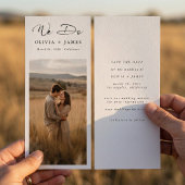 We Do Rustic Modern Script Bookmark Photo Wedding Save The Date