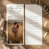 We Do Rustic Modern Script Bookmark Photo Wedding Save The Date