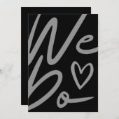 We Do Simple Wedding Einladung card (Vorne/Hinten)