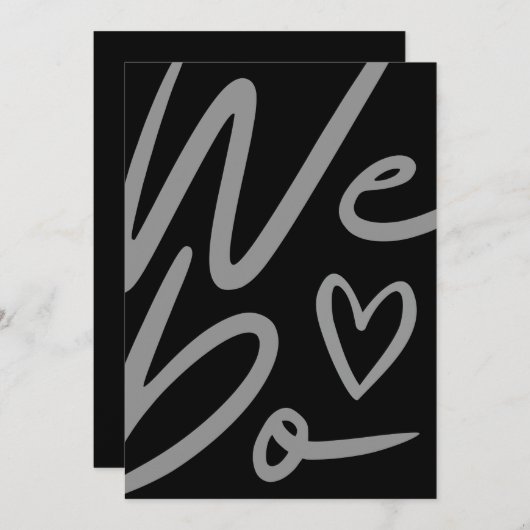 We Do Simple Wedding Einladung card (Vorne/Hinten)