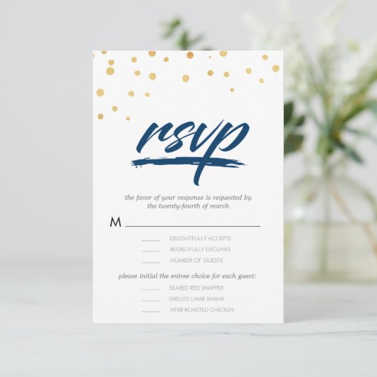 "We do" Typografie RSVP Karten \ WEDDINGS (Stehend Vorderseite)