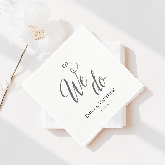We Do Wedding Napkin Serviette