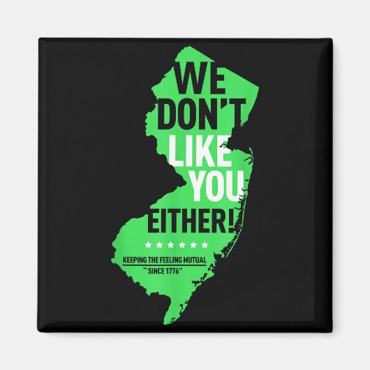 We Don't Like You Either New Jersey New York Rival Magnet (Vorne)