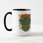 “We Eat Challenges for Breakfast” 2026 Humor Tasse (Links)