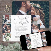 We Eloped 7 Photo Collage Wedding Reception Only Einladung