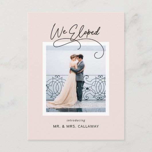 We Eloped Loop Foto Postcard Postkarte (Vorderseite)