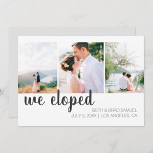 We Eloped Three Photo Announcement Ankündigung