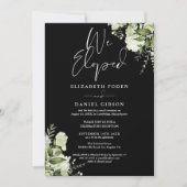 We Eloped Wedding Vows Greenery Party Einladung (Vorderseite)