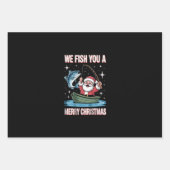 We Fish You A Merry Xmas Fisherman Fishing Santa Geschenkpapier Set (Vorderseite)
