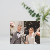 We got married announcement postkarte (Stehend Vorderseite)