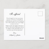 We got married announcement  postkarte (Rückseite)