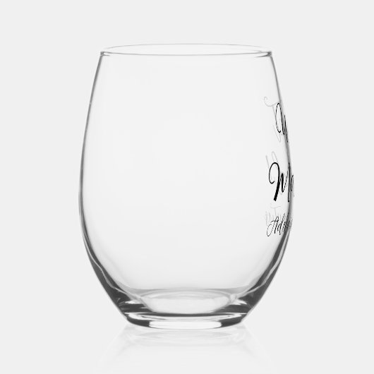 We Got Married Drinkware Set Weinglas Ohne Stiel (Rechts)