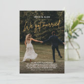 We got married photo wedding ankündigung (Stehend Vorderseite)