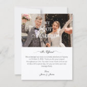 We got married wedding photo announcement ankündigung (Vorderseite)